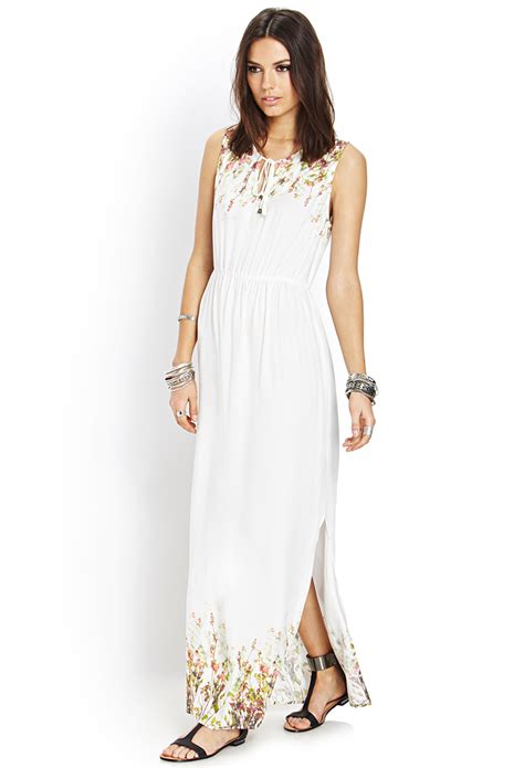 forever 21 white maxi dress